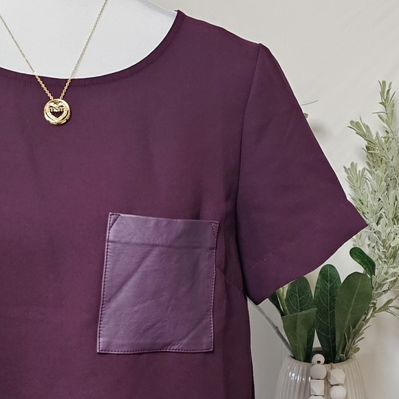 J. CREW | LEATHER POCKET OVERSIZED SHIRT DRESS - Picture 7 of 16